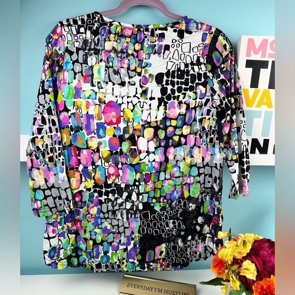 Ladies blouse size XS, multicolor excellent condition - Picture 2 of 10